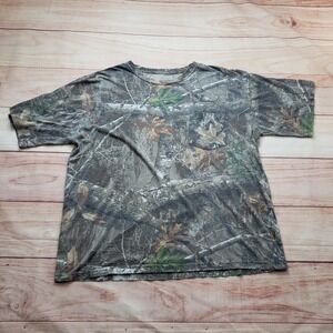 Kings Camo Realtree Shirt Mens 2XL Multicolor Pocket Tagless Crew Neck Relaxed